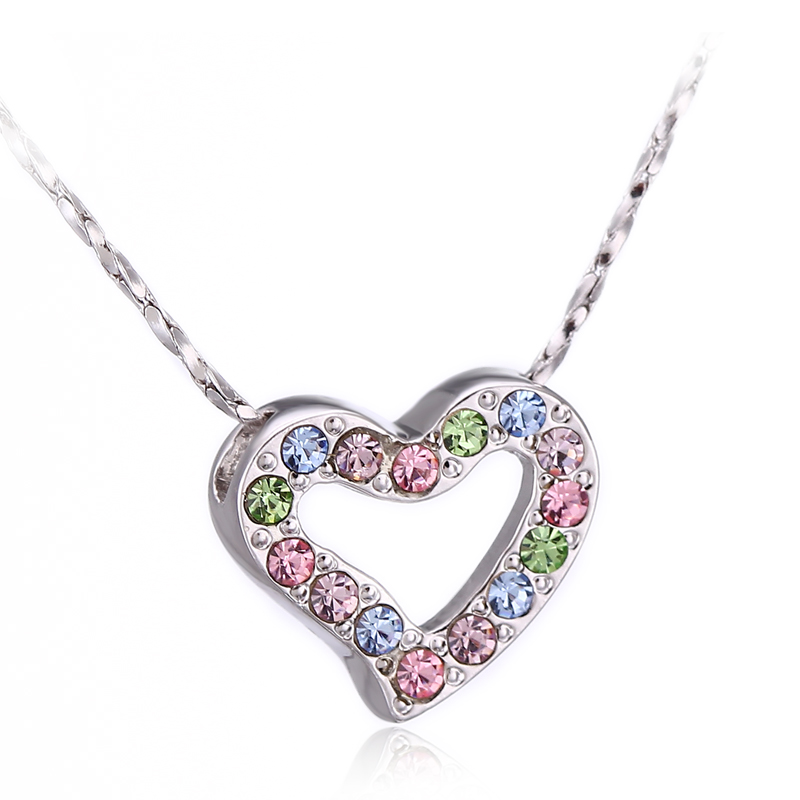 Necklace AGN10149 Austrian crystal Heart shape necklace Gift Jewelry for Girls