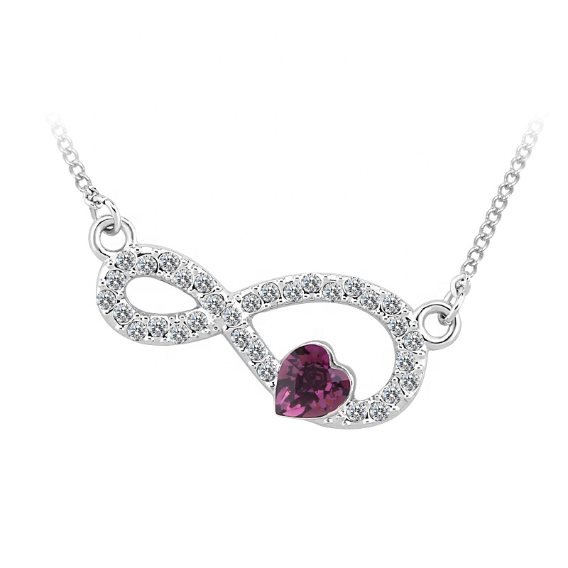 Necklace AGN11432 Unique design sapphire crystal pendant necklace natural stone for girls
