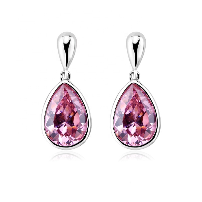 Earrings AGE26079 New Design Red Custom Crystal Teardrop Earrings