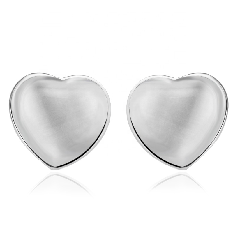 Earrings AGE-Y20527 Small Earrings Silver Color Heart Shape Stud Earrings For Girls