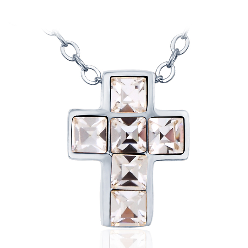 Necklace AGN10556 Austrian Rhinestone Cross Fashion necklace jewelry woman Party Jewelry