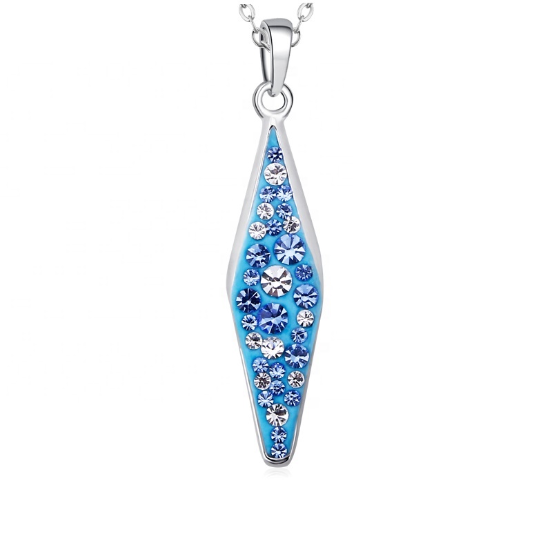 Necklace AGN16156 Top sale zinc alloy multi colors crystal pendants for necklace women
