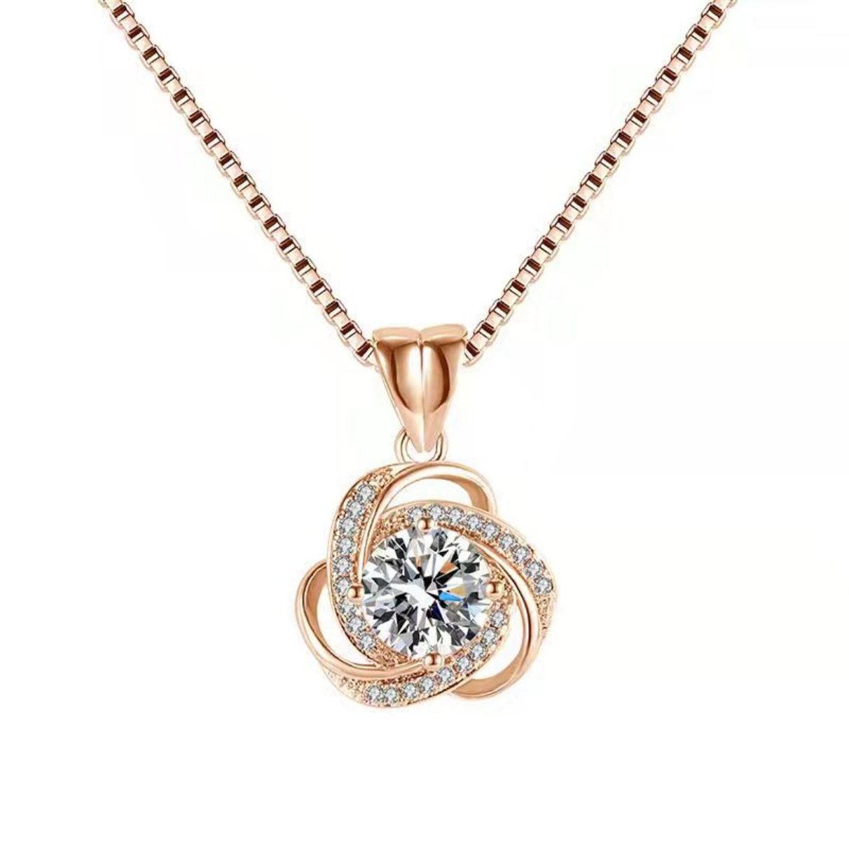 Necklace AGN19175 Quick Delivery Austrian Diamond Crystal Classic K Gold necklace Luxury Women Iced Out Bling Jewelry Factory