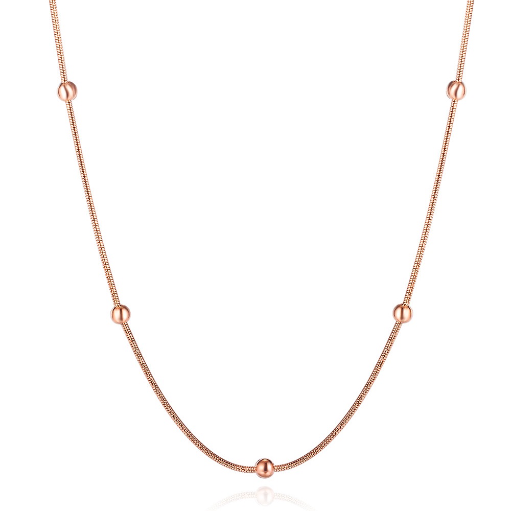 Necklace AG-SS-N10202 High Quality Minimalist 18K Gold Rose Gold Plated Stainless Steel Loop Necklace Women Jewelry Manufacturer