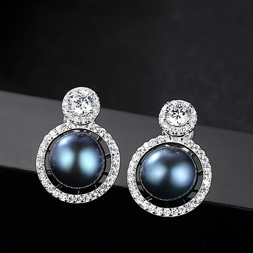 Earrings AGE-Y21466 Romantic Freshwater Pearl 925 Sterling Silver stud Earrings Beauty Women Gift Jewelry Factory Price