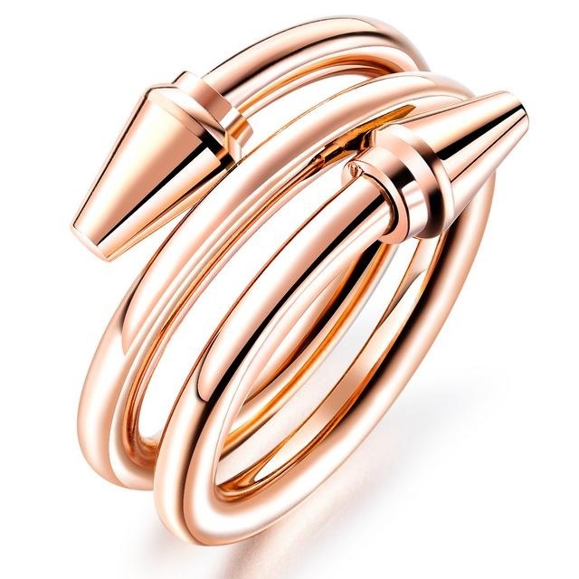 Bracelet AG-SS-B70133 Stylish personality Arrow Rose Gold Plated Stainless Steel Rings Women Fashion Jewelry Factory Price