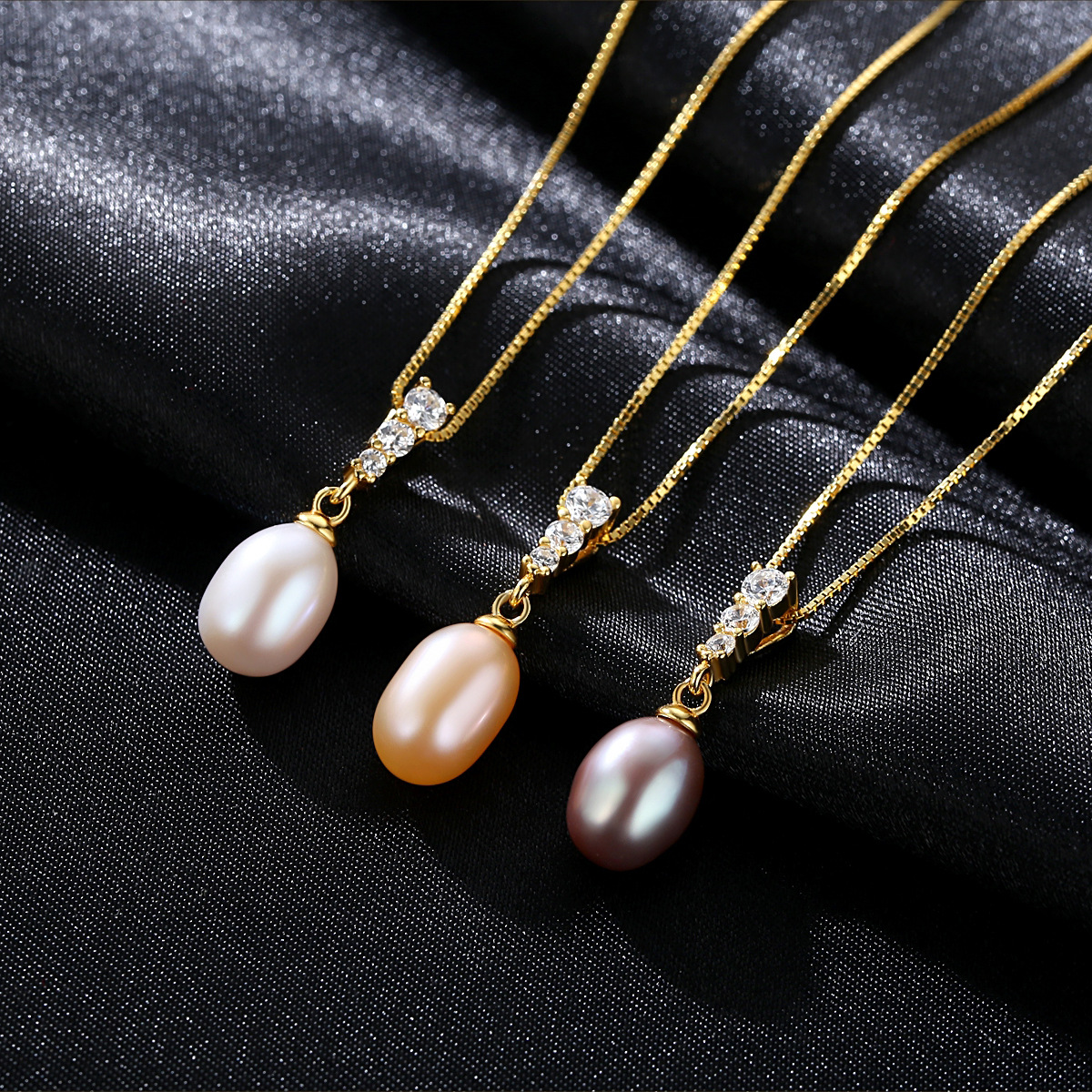 Necklace AGN-Y11074 High End Fresh Pearl Zircon pandent necklace Charm jewelry Trendy Gift Fashion Jewelry for woman