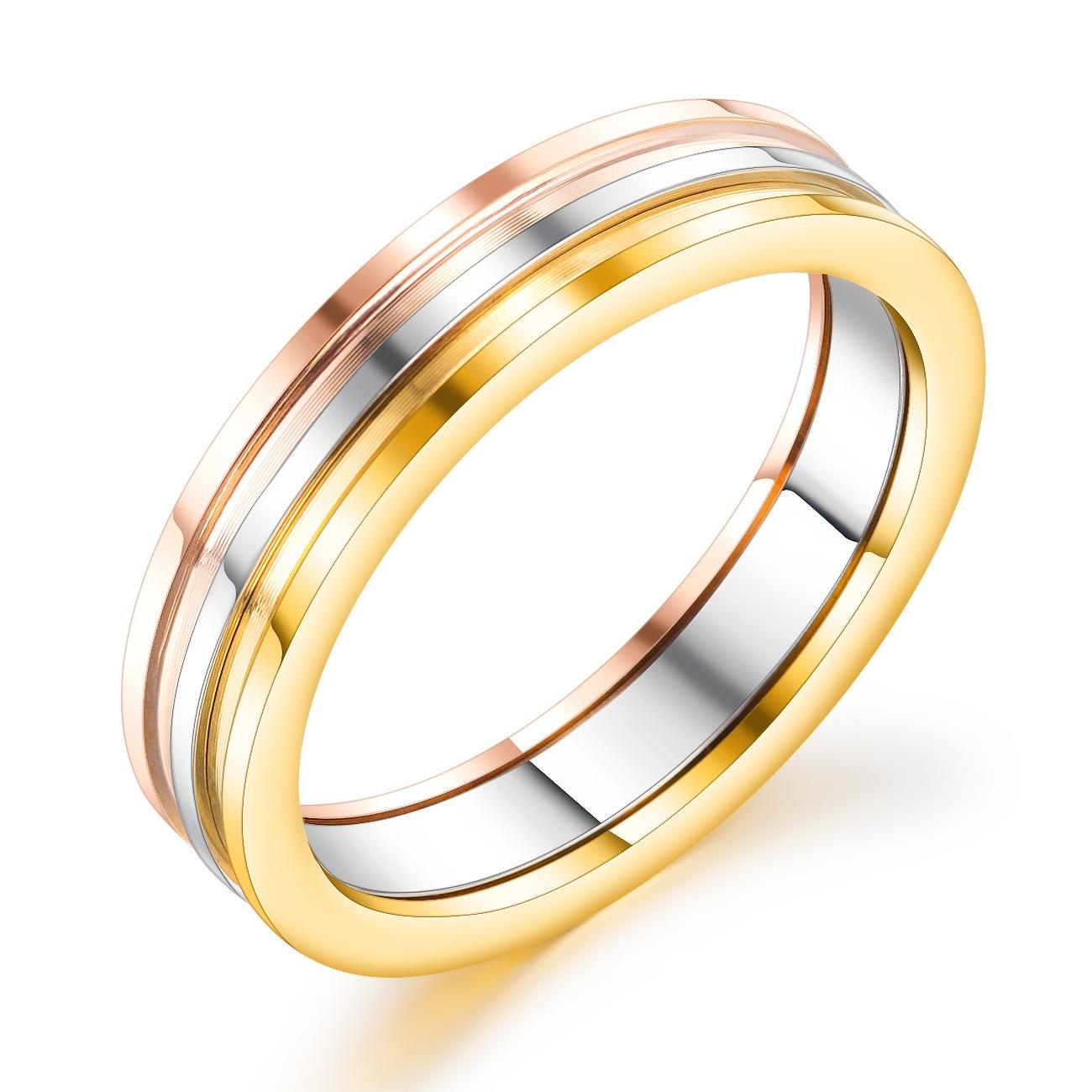 Minimalist Circle K Gold Plated Stainless Steel Rings Fashion Gift Jewelry Wholesale AG JEWELRY