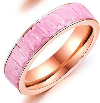 Stylish personality Zircon Rose Gold Plated Stainless Steel Rings Fashion Gift Jewelry Manufacturer AG JEWELRY