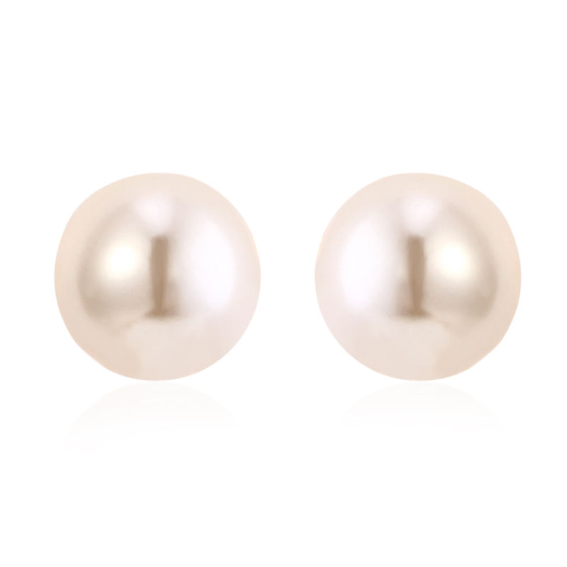 Fast delivery Minimalist Elegant Fresh Pearl WhiteGold plated stud Earrings Beautiful Fashion Women Gift Jewelry Manufacturer