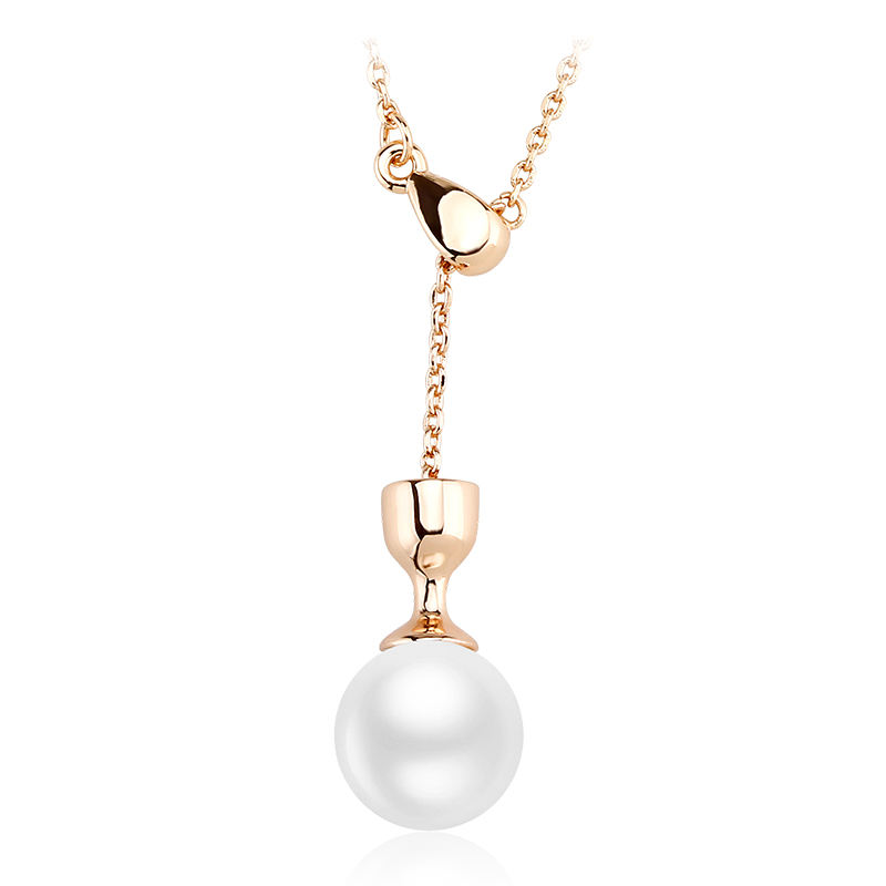 Fast delivery Fashion Personality Fresh Pearl Gold Plated Pendant Necklace New arrival Fashion Women Gift Jewelry manufacture