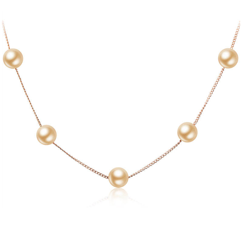 Small MOQ Beautiful Minimalist Fresh Pearl Gold Plated Pendant Necklace New arrival Fashion Women Gift Jewelry manufacture