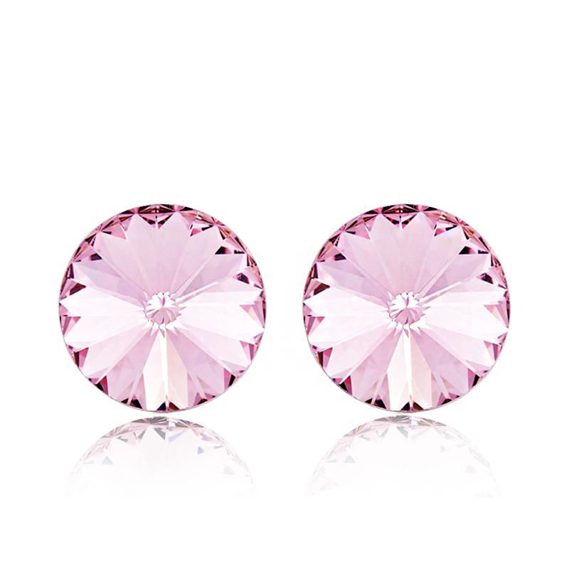 AG Fashion Trendy Round shape Austrian crystal stud Earrings New Simple Jewelry For Fashion Women Beautiful Gift Jewelry