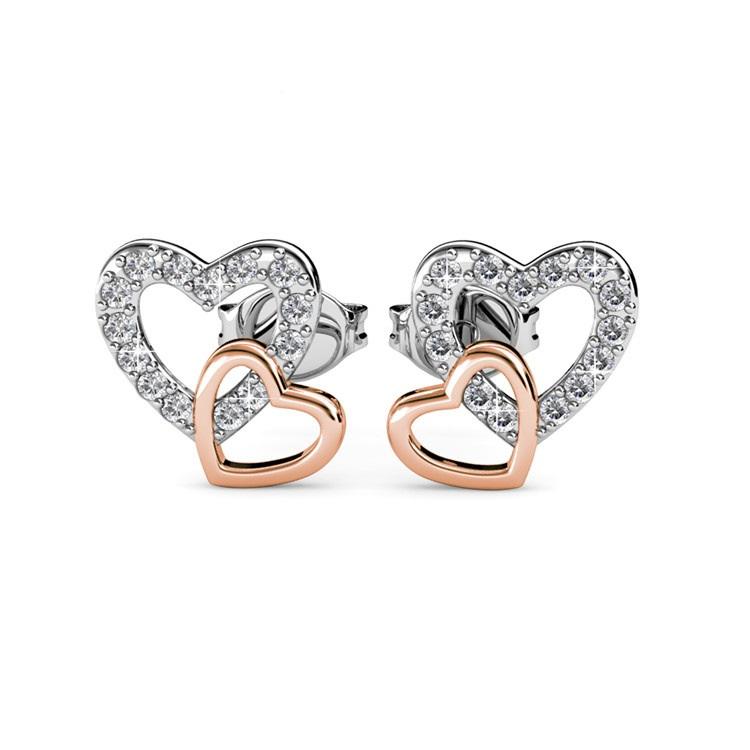 Small MOQ Heart shape Trendy Zircon Jewelry New studEarrings For Women Fashion Beautiful Gift Jewellery