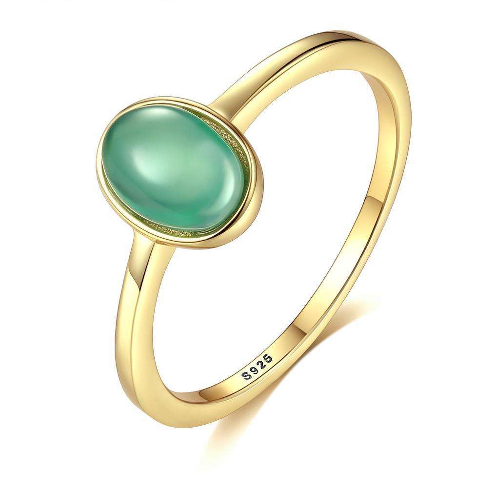 Small MOQ Green Opal Austrian Crystal 925 Sterling Silver Rings Beautiful Fashion Gift Jewelry for woman Y70431