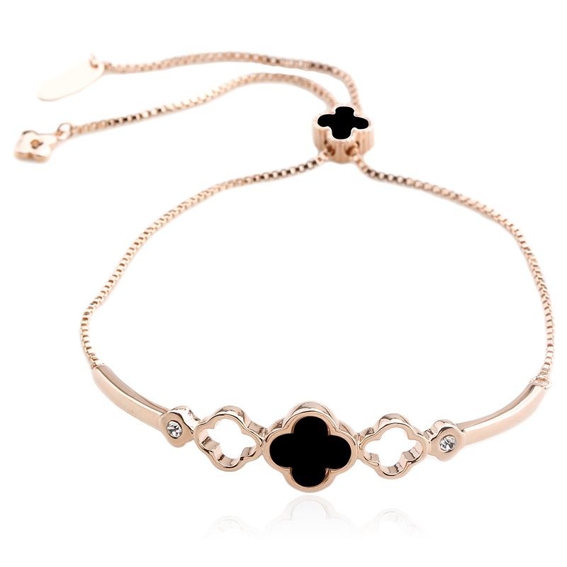 Factory price Fashion Clover+ Austrian Crystal Gold Plated Bangle Bracelet Trendy Beautiful Gift Jewelry Bracelet 30332