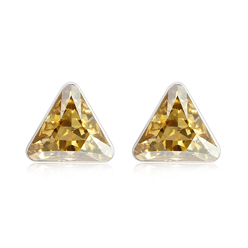 Small MOQ Triangle shape Beautiful Austrian crystal stud Earrings New Simple Fashion Jewelry For women Trendy Gift Jewelry 20722