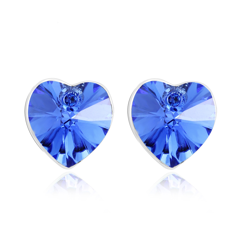 Factory price Bridal Trendy Heart shape Austrian crystal stud Earrings Fashion Beautiful Gift Jewelry for Women 20600