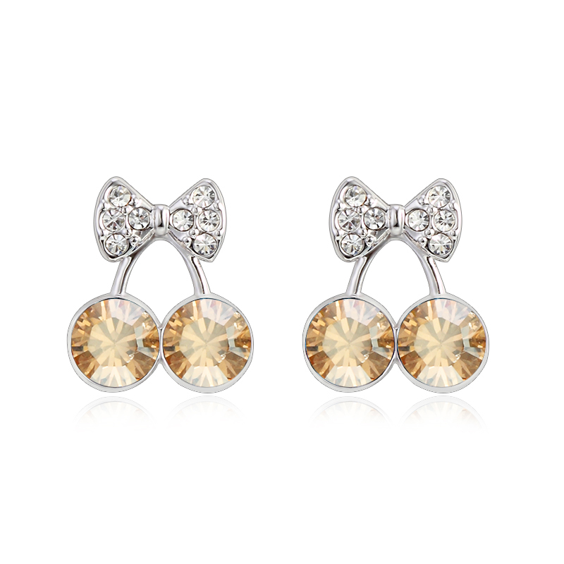 Factory price Beautiful Bowknot Austrian crystal stud Earrings New arrival Fashion Jewelry For woman and girls Trendy Gift Jewelry 20717