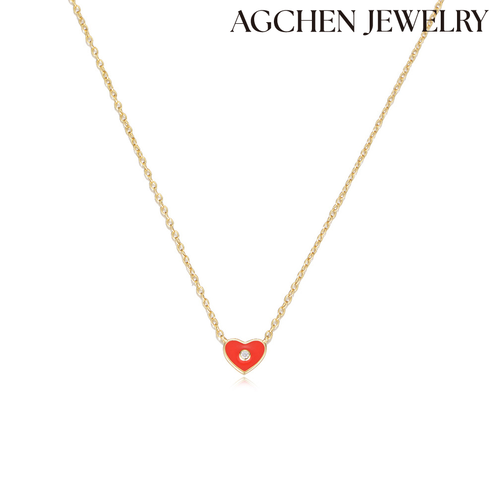 AGCHEN S925 Silver moon star necklace Europe and the United States temperament light luxury niche design diamond clavicular chain women AGKSN104