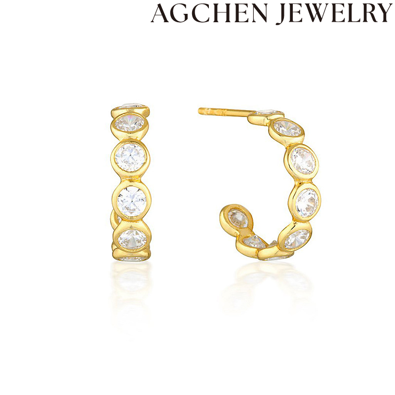 AG Smile Stud Earrings