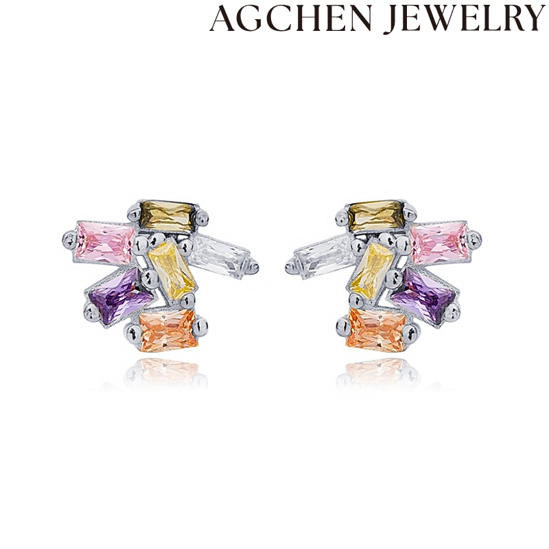 AG Rainbow Zirconia Earrings AGLN102