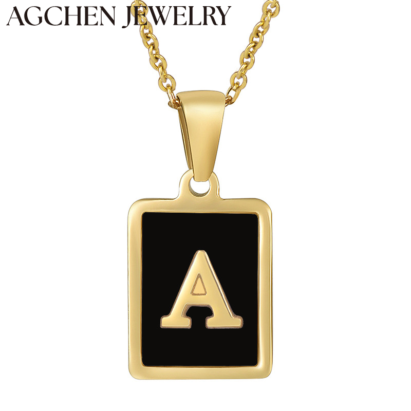 AG White Initial Necklace AG-ZYG003