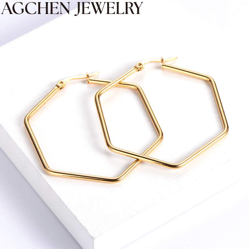 AG Minimalist Hexagon Women's Earrings AG-ZYG167