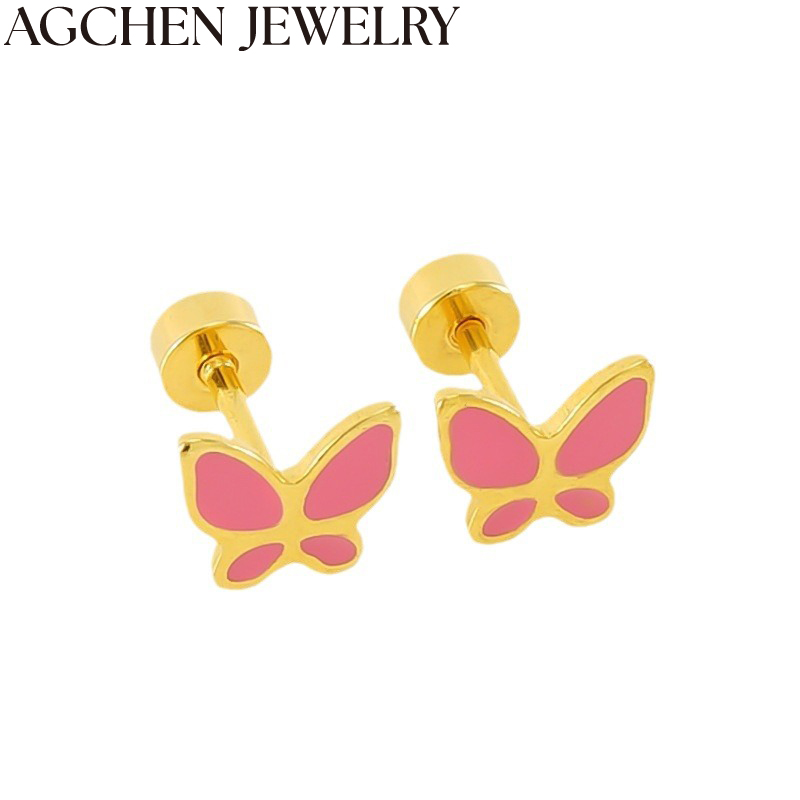 AG Colorful Enamel Butterfly Women's Earrings AG-ZYG1354