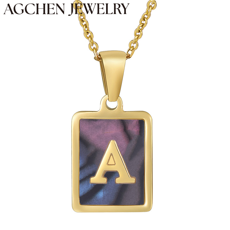 AG Colorful Initial Necklace AG-ZYG004