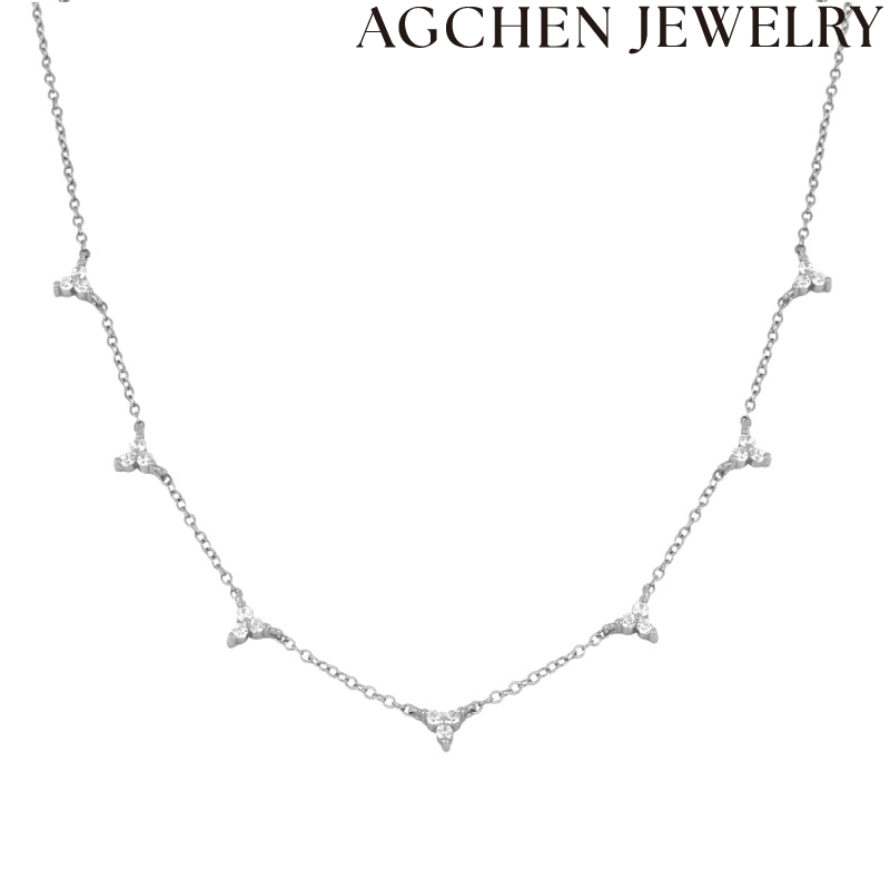 AG Triangle Zircon Necklace AGLN0377