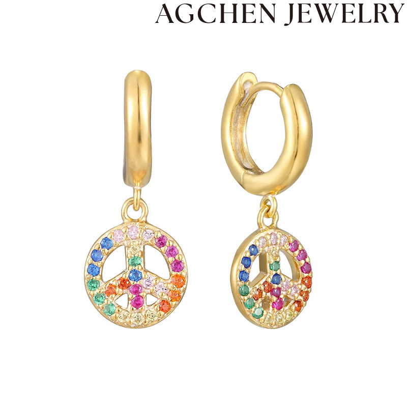 AG Bright Zirconia Huggie Earrings AGLN1008