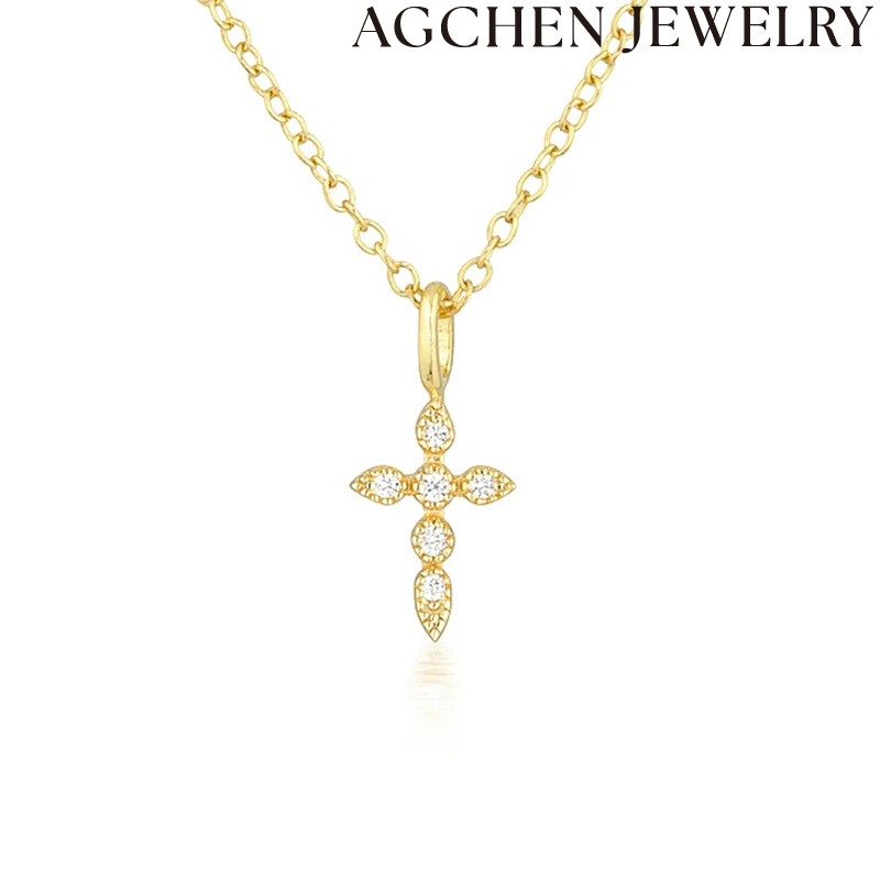 AG Zircon Cross Necklace AGLN0167