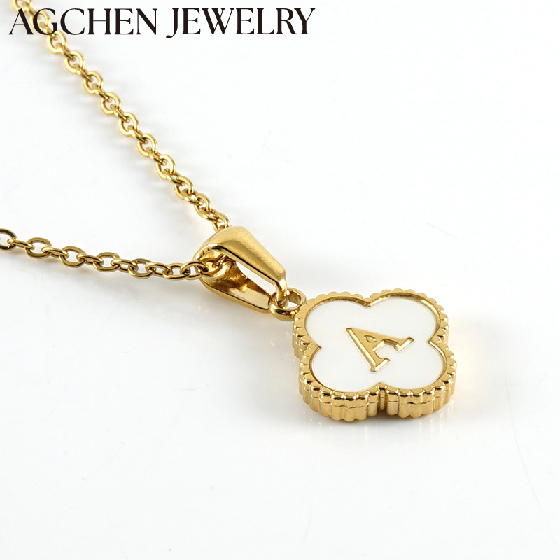 AG Clover Initial Necklace AG-ZYG516