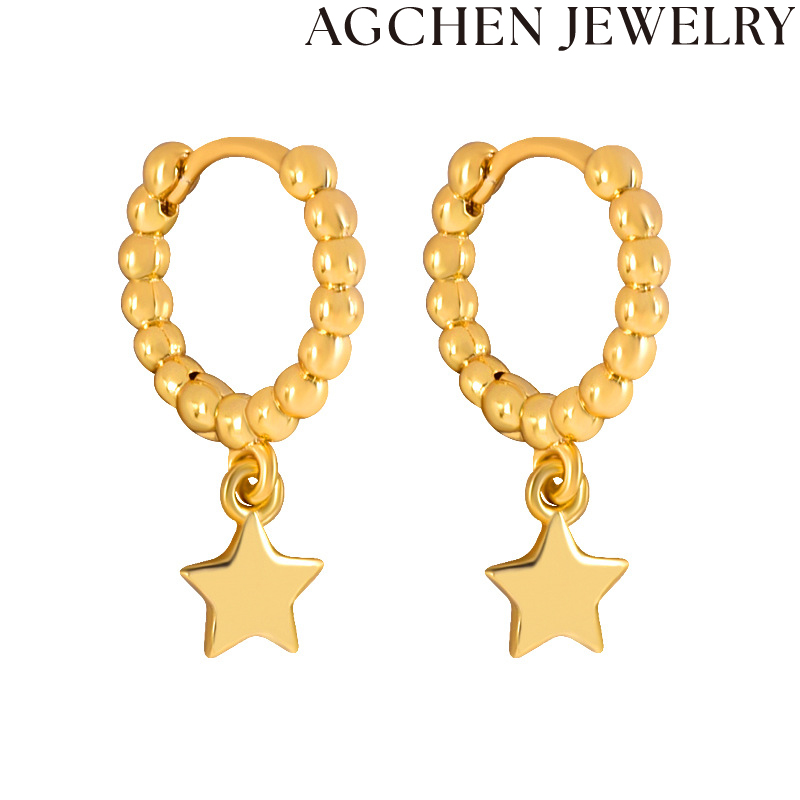 AG Star Hoop Earrings AGLN1000