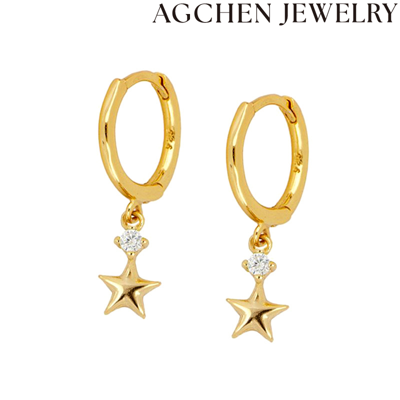 AG Twinkling Night Sky Hoops AGLN0150