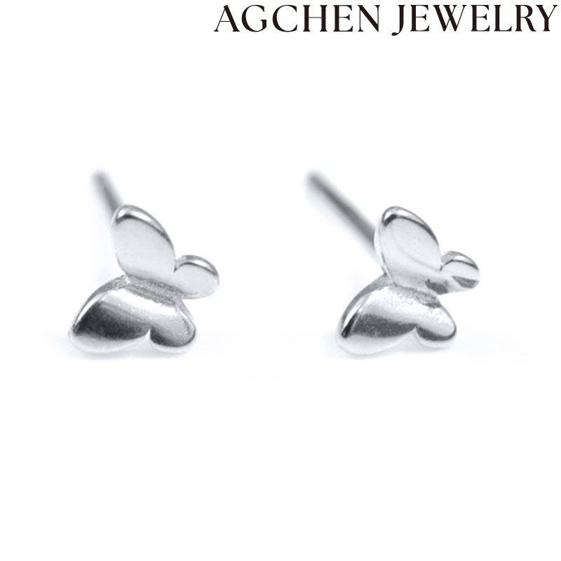 AG Cute Butterfly Stud Earrings AGLN0018-2