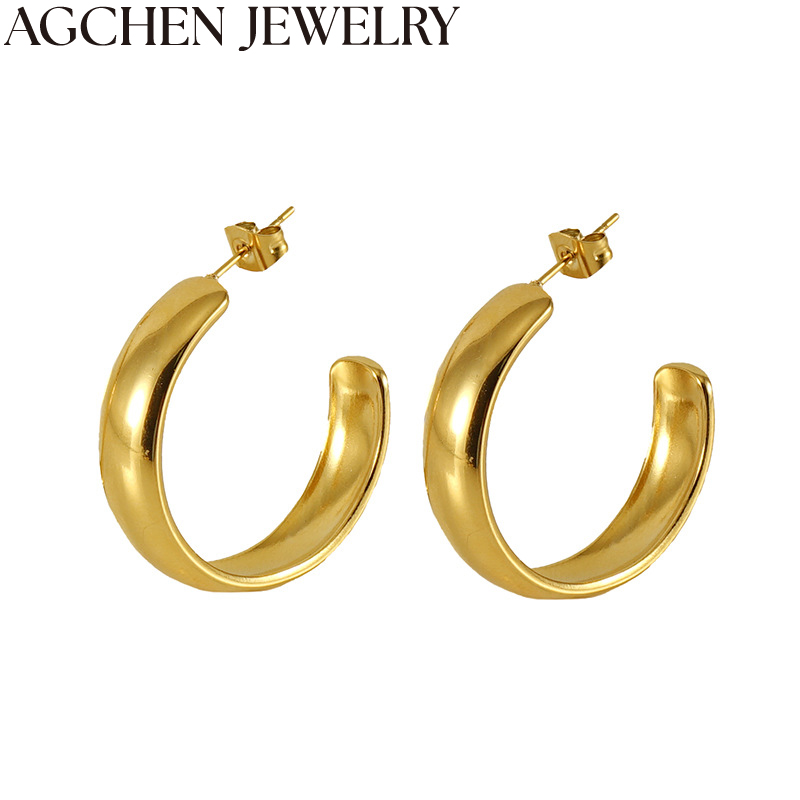 AG Minimalist C-Curve Earrings AG-ZYG535