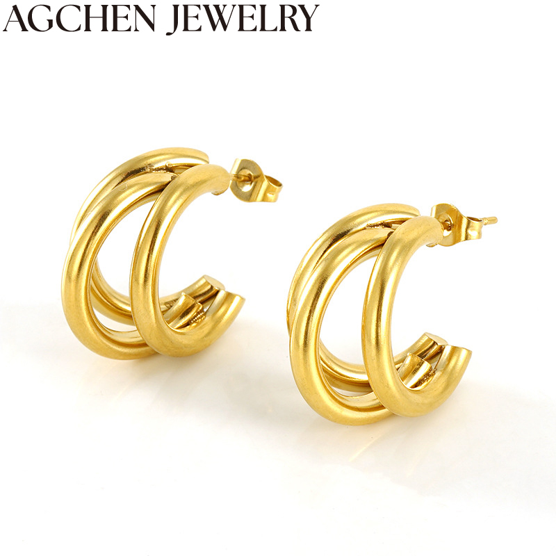 AG Gold Trendy Women's Earrings AG-ZYG564