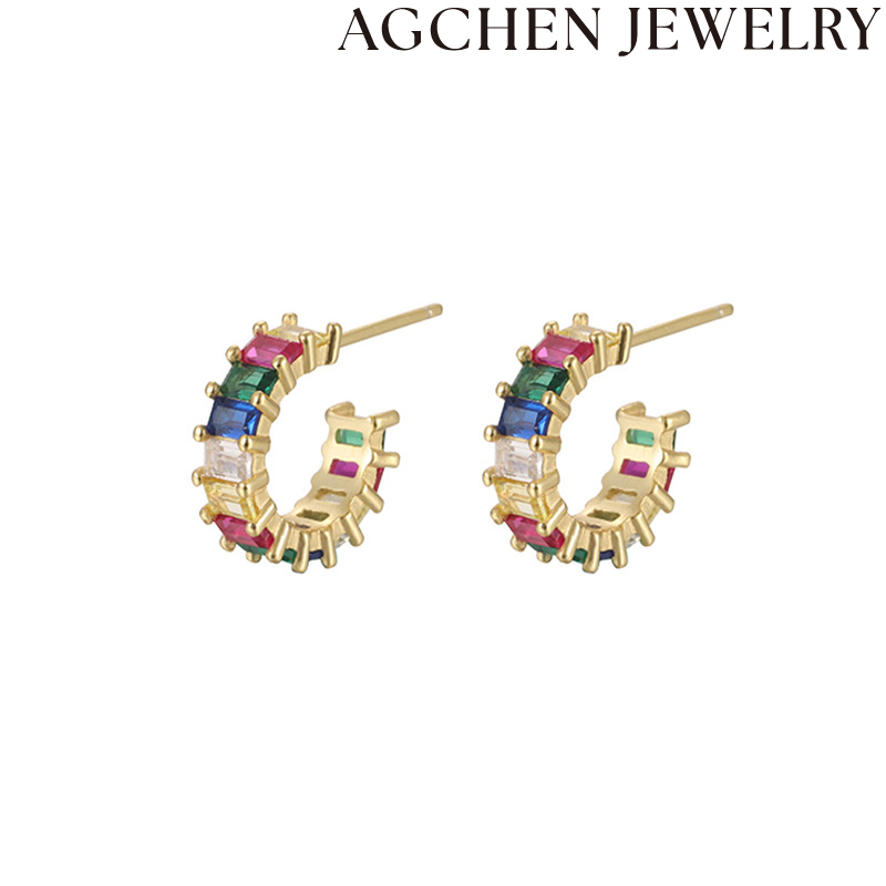 AG Multi-Color Zircon Earrings AGLN1088