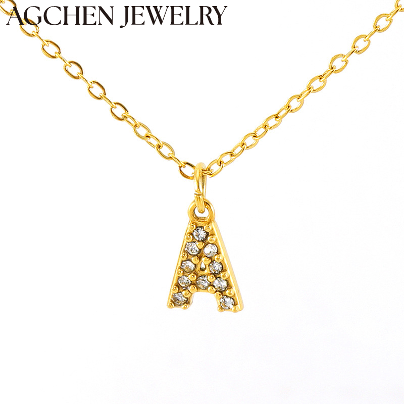 AG Zircon Initial Necklace AG-ZYG1369