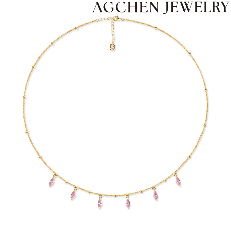 AG Pink Zircon Necklace AGLN0374