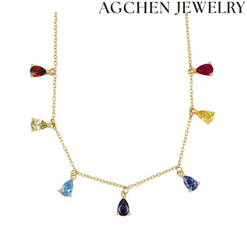 AG Teardrop Zircon Necklace AGLN0169