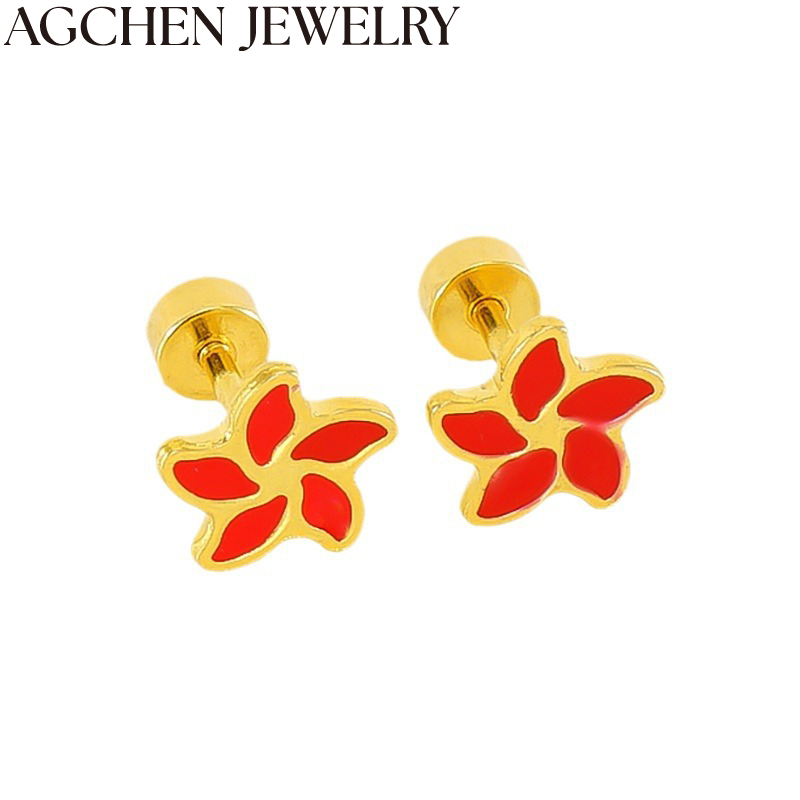 AG Colorful Resin Flower Women's Earrings AG-ZYG1356