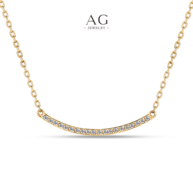 AG Smiley Face Necklace Happy Jewelry Trendy Gift AG JEWELRY AGDP0850