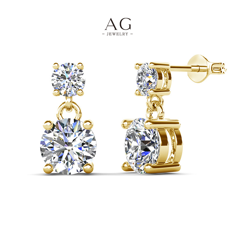AG Contemporary Zirconia Earrings Trend Led Designs AGDES0018