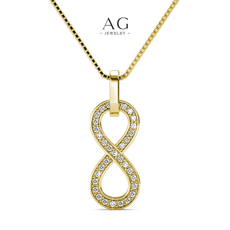 AG Infinity Symbol Pendant Necklace Eternal Love Jewelry AGMP115