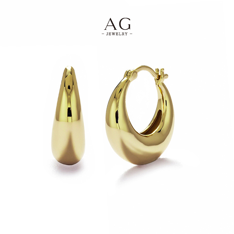 AG Stackable Geometric Earrings Modern Layering Designs Small MOQ AGDE0848
