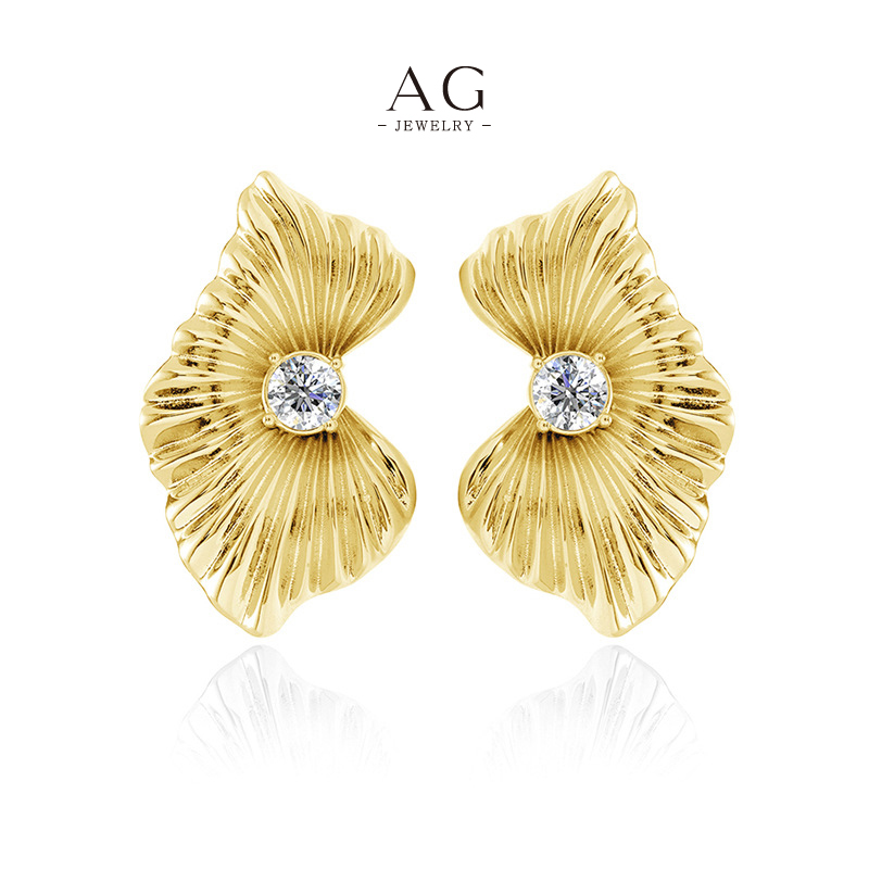 AG Luxury Zirconia Earrings Anniversary Gift OEM Service AGDE0785