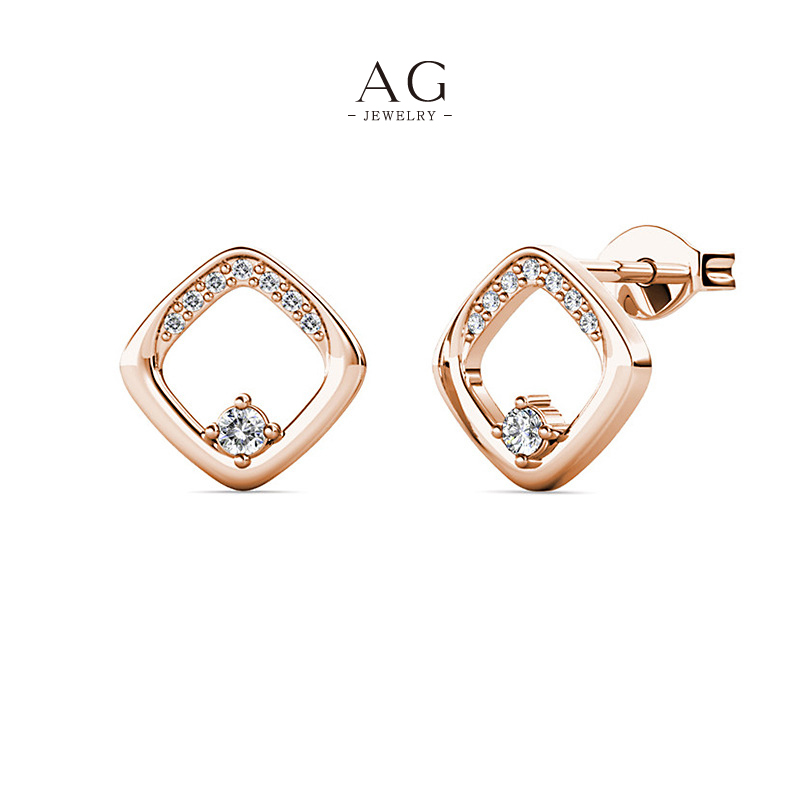 AG Modern Zirconia Earrings Innovative Design Concepts AGDES0439
